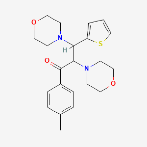 1-(4-Methylphenyl)-2,3-dimorpholin-4-yl-3-(2-thienyl)propan-1-one