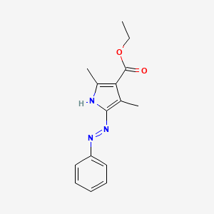 ethyl 3,5-dimethyl-2-(phenylhydrazono)-2H-pyrrole-4-carboxylate