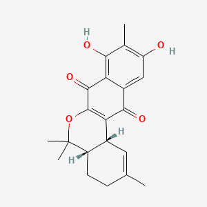 molecular formula C21H22O5 B1215475 Naphterpin CAS No. 128505-88-4
