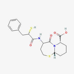 (7S,10aS)-5-oxo-4-[[(2S)-3-phenyl-2-sulfanylpropanoyl]amino]-2,3,4,7,8,9,10,10a-octahydropyrido[2,1-b][1,3]thiazepine-7-carboxylic acid