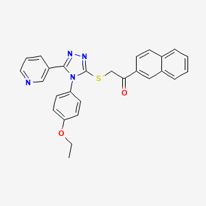 2-{[4-(4-ethoxyphenyl)-5-(pyridin-3-yl)-4H-1,2,4-triazol-3-yl]sulfanyl}-1-(naphthalen-2-yl)ethanone