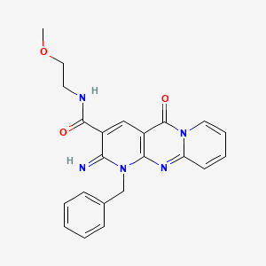 [2-imino-5-oxo-1-benzyl(1,6-dihydropyridino[1,2-a]pyridino[2,3-d]pyrimidin-3-y l)]-N-(2-methoxyethyl)carboxamide