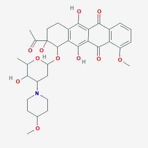 molecular formula C33H39NO11 B1215488 3'-(4-Methoxy-1-piperidinyl)-3'-deaminodaunorubicin CAS No. 79867-76-8