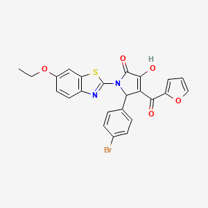 5-(4-Bromophenyl)-1-(6-ethoxybenzothiazol-2-yl)-4-(2-furylcarbonyl)-3-hydroxy-3-pyrrolin-2-one