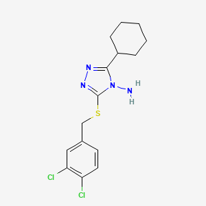 3-[(3,4-Dichlorophenyl)methylthio]-5-cyclohexyl-1,2,4-triazole-4-ylamine