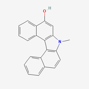 molecular formula C21H15NO B1215493 5-Hydroxy-N-methyl-7H-dibenzo(c,g)carbazole CAS No. 91000-15-6