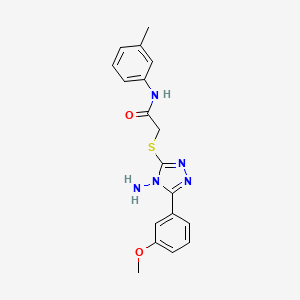 2-{[4-amino-5-(3-methoxyphenyl)-4H-1,2,4-triazol-3-yl]sulfanyl}-N-(3-methylphenyl)acetamide