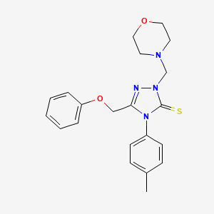 molecular formula C21H24N4O2S B12154944 3H-1,2,4-Triazole-3-thione, 2,4-dihydro-4-(4-methylphenyl)-2-(4-morpholinylmethyl)-5-(phenoxymethyl)- CAS No. 540771-33-3