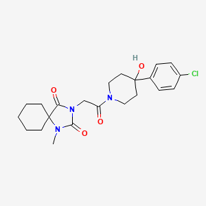 3-{2-[4-(4-Chlorophenyl)-4-hydroxypiperidin-1-yl]-2-oxoethyl}-1-methyl-1,3-diazaspiro[4.5]decane-2,4-dione