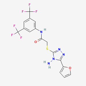 molecular formula C16H11F6N5O2S B12154985 C16H11F6N5O2S 