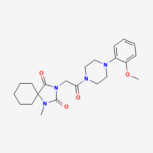 3-{2-[4-(2-Methoxyphenyl)piperazin-1-yl]-2-oxoethyl}-1-methyl-1,3-diazaspiro[4.5]decane-2,4-dione