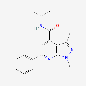 1,3-dimethyl-6-phenyl-N-(propan-2-yl)-1H-pyrazolo[3,4-b]pyridine-4-carboxamide