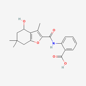 2-{[(4-Hydroxy-3,6,6-trimethyl-4,5,6,7-tetrahydro-1-benzofuran-2-yl)carbonyl]amino}benzoic acid