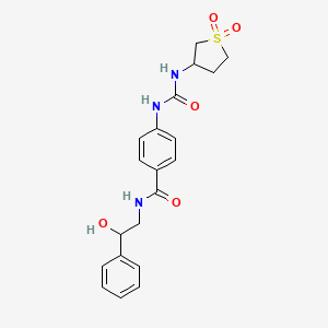 4-{[(1,1-dioxidotetrahydrothiophen-3-yl)carbamoyl]amino}-N-(2-hydroxy-2-phenylethyl)benzamide