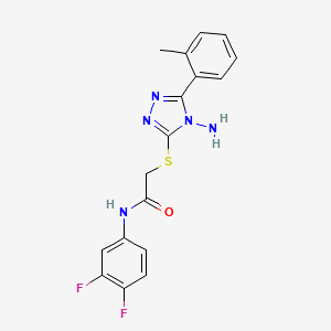 2-[4-amino-5-(2-methylphenyl)(1,2,4-triazol-3-ylthio)]-N-(3,4-difluorophenyl)a cetamide