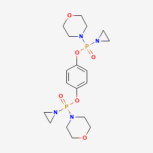 B1215518 (1-Aziridinyl)morpholinophosphinic acid p-phenylene ester CAS No. 34180-22-8