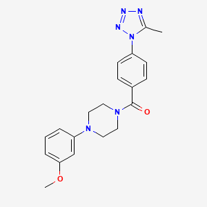 molecular formula C20H22N6O2 B12155185 [4-(3-methoxyphenyl)piperazin-1-yl][4-(5-methyl-1H-tetrazol-1-yl)phenyl]methanone 