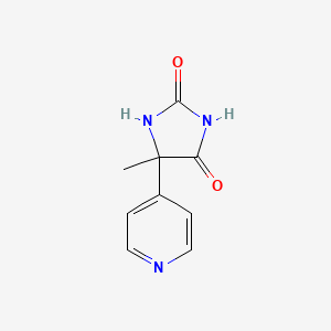 molecular formula C9H9N3O2 B1215519 5-Methyl-5-(pyridin-4-yl)imidazolidine-2,4-dione CAS No. 6294-54-8