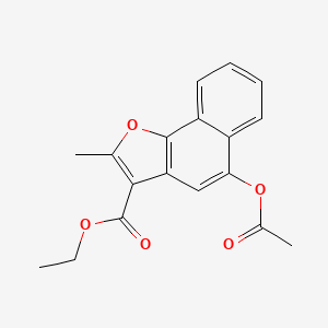 molecular formula C18H16O5 B12155203 Ethyl 5-(acetyloxy)-2-methylnaphtho[1,2-b]furan-3-carboxylate 