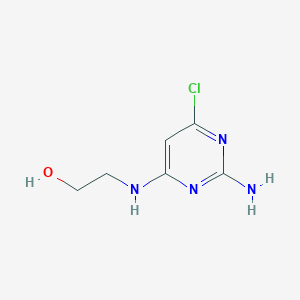 B1215521 2-[(2-Amino-6-chloropyrimidin-4-yl)amino]ethanol CAS No. 2846-77-7