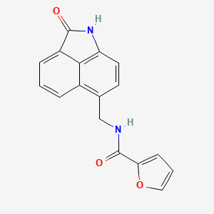 N-[(2-oxo-1,2-dihydrobenzo[cd]indol-6-yl)methyl]furan-2-carboxamide