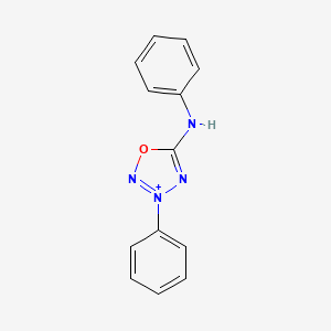 molecular formula C13H11N4O+ B1215522 N-(3-Phenyl-5-(1,2,3,4-oxatriazolio))phenylamide CAS No. 55717-75-4