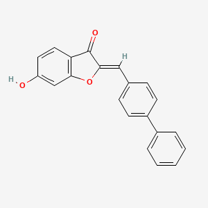 (2Z)-2-(biphenyl-4-ylmethylidene)-6-hydroxy-1-benzofuran-3(2H)-one