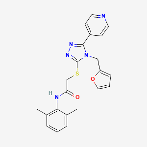 molecular formula C22H21N5O2S B12155236 N-(2,6-Dimethyl-phenyl)-2-(4-furan-2-ylmethyl-5-pyridin-4-yl-4H-[1,2,4]triazol-3-ylsulfanyl)-acetamide 