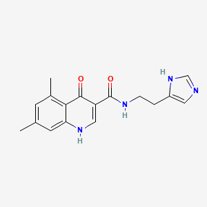 4-hydroxy-N-[2-(1H-imidazol-4-yl)ethyl]-5,7-dimethylquinoline-3-carboxamide