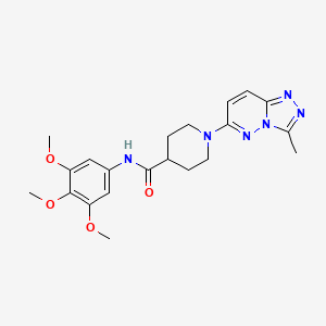 molecular formula C21H26N6O4 B12155324 1-(3-methyl[1,2,4]triazolo[4,3-b]pyridazin-6-yl)-N-(3,4,5-trimethoxyphenyl)piperidine-4-carboxamide 