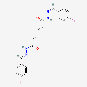 N'~1~-[(E)-(4-fluorophenyl)methylidene]-N'~6~-[(Z)-(4-fluorophenyl)methylidene]hexanedihydrazide