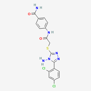 4-[({[4-amino-5-(2,4-dichlorophenyl)-4H-1,2,4-triazol-3-yl]sulfanyl}acetyl)amino]benzamide