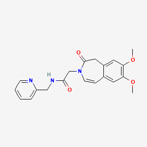 2-(7,8-dimethoxy-2-oxo-1,2-dihydro-3H-3-benzazepin-3-yl)-N-(pyridin-2-ylmethyl)acetamide