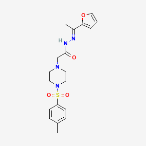 molecular formula C19H24N4O4S B12155402 N-[(Z)-1-(furan-2-yl)ethylideneamino]-2-[4-(4-methylphenyl)sulfonylpiperazin-1-yl]acetamide CAS No. 385404-35-3