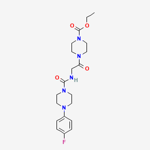 molecular formula C20H28FN5O4 B12155425 ethyl 4-(N-{[4-(4-fluorophenyl)piperazin-1-yl]carbonyl}glycyl)piperazine-1-carboxylate 