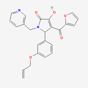 molecular formula C24H20N2O5 B12155485 5-(3-Allyloxy-phenyl)-4-(furan-2-carbonyl)-3-hydroxy-1-pyridin-3-ylmethyl-1,5-dihydro-pyrrol-2-one 