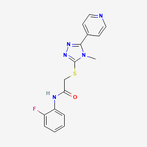 N-(2-fluorophenyl)-2-{[4-methyl-5-(pyridin-4-yl)-4H-1,2,4-triazol-3-yl]sulfanyl}acetamide