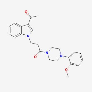 3-(3-acetyl-1H-indol-1-yl)-1-[4-(2-methoxyphenyl)piperazin-1-yl]propan-1-one