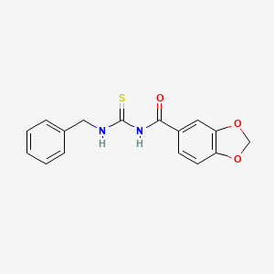 N-[[(phenylmethyl)amino]-sulfanylidenemethyl]-1,3-benzodioxole-5-carboxamide