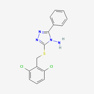 3-[(2,6-Dichlorophenyl)methylthio]-5-phenyl-1,2,4-triazole-4-ylamine