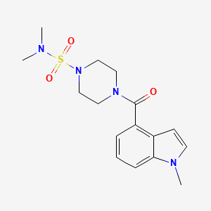 molecular formula C16H22N4O3S B12155525 N,N-dimethyl-4-[(1-methyl-1H-indol-4-yl)carbonyl]piperazine-1-sulfonamide 