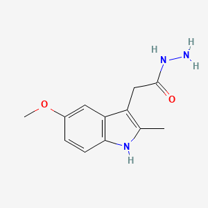 molecular formula C12H15N3O2 B1215554 2-(5-Methoxy-2-methyl-1h-indol-3-yl)acetohydrazide CAS No. 21909-54-6