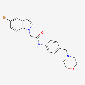 2-(5-bromo-1H-indol-1-yl)-N-[4-(morpholin-4-ylmethyl)phenyl]acetamide