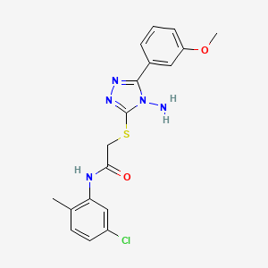 molecular formula C18H18ClN5O2S B12155604 2-[4-amino-5-(3-methoxyphenyl)(1,2,4-triazol-3-ylthio)]-N-(5-chloro-2-methylph enyl)acetamide 