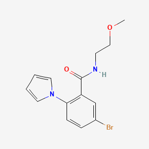 molecular formula C14H15BrN2O2 B12155605 5-bromo-N-(2-methoxyethyl)-2-(1H-pyrrol-1-yl)benzamide 