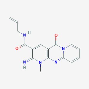 (2-imino-1-methyl-5-oxo(1,6-dihydropyridino[1,2-a]pyridino[2,3-d]pyrimidin-3-y l))-N-prop-2-enylcarboxamide