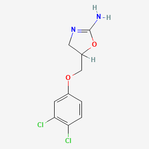 molecular formula C10H10Cl2N2O2 B1215568 2-氨基-5-(3,4-二氯苯氧甲基)-2-恶唑啉 CAS No. 51230-28-5