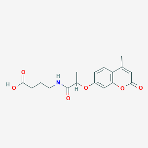 4-({2-[(4-methyl-2-oxo-2H-chromen-7-yl)oxy]propanoyl}amino)butanoic acid