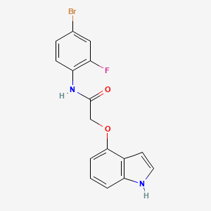 N-(4-bromo-2-fluorophenyl)-2-(1H-indol-4-yloxy)acetamide