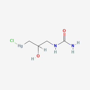 molecular formula C4H9ClHgN2O2 B1215578 Hydroxychlormerodrin CAS No. 29620-52-8